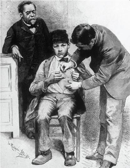  Joseph Meister vacciné sous la surveillance de Louis Pasteur en 1885 - GAMMA-RAPHO 