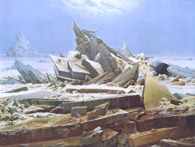 Caspar David Friedrich, La mer de glaces, vers 1823-1824, Kunsthalle Hambourg