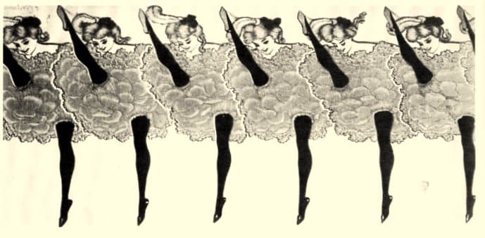 Danseuses de cancan, affiche de la fin du XIXe siècle