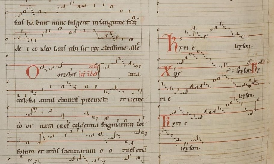 Extrait du Symphonia du Riesencodex, Hs.2, f°472v (©Hochschul- und Landesbibliothek RheinMain)