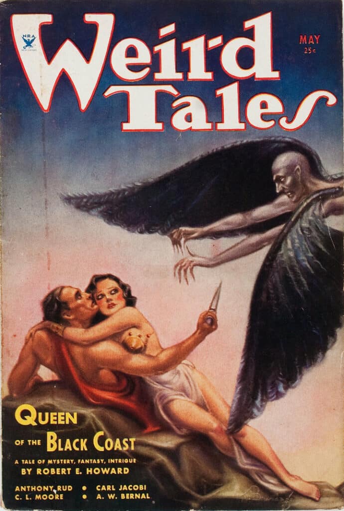 Couverture du Weird Tales publié en mai 1934, par Margaret Brundage (Wikimédia)