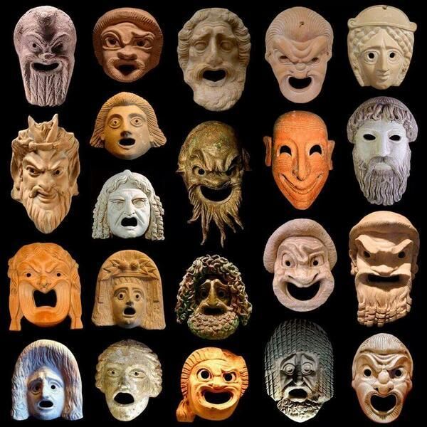 Masques du théâtre grec antique