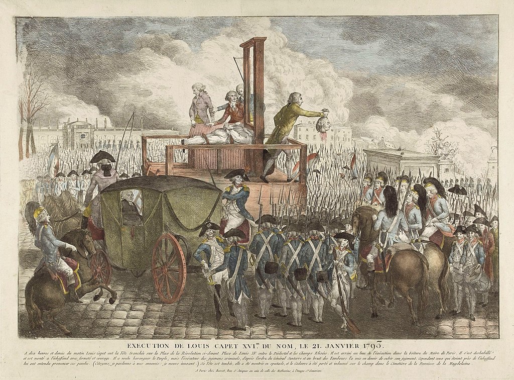 Prémices de la Révolution française : Exécution de Louis XVI, le 21 janvier 1793