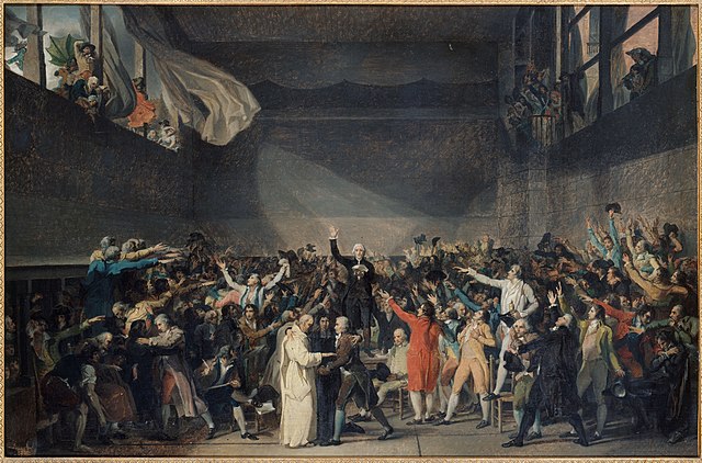 Prémice de la Révolution française : Jacques Louis Davis, Serment du jeu de Paume, musée Carnavalet, Paris