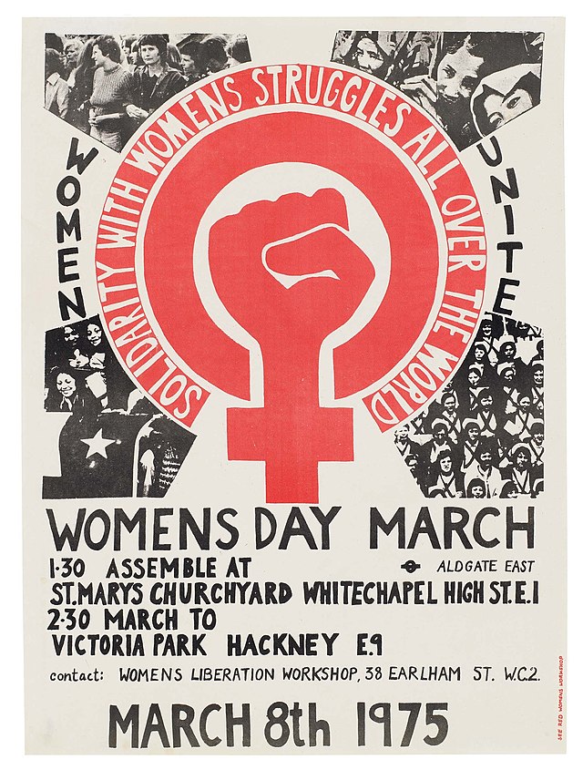 Affiche de la Womens Day March de 1975