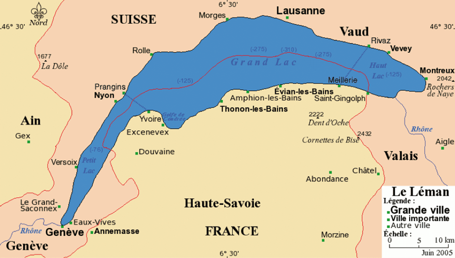 Géographie du lac Léman