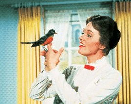 Un animatronique oiseau dans le film Mary Poppins 