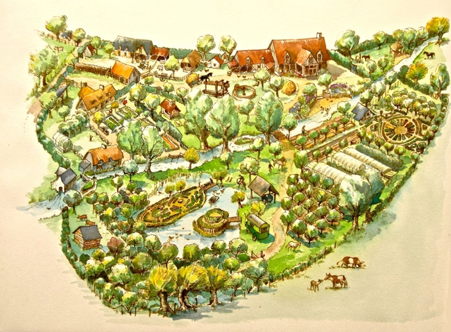 Illustration de la ferme du Bec Hellouin