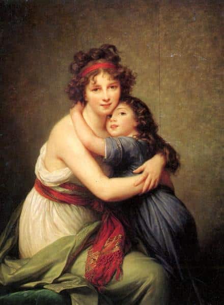 Madame Vigée-Lebrun et sa fille, Jeanne-Lucie-Louise, dite Julie, 1789,  Élisabeth Vigée-Lebrun  