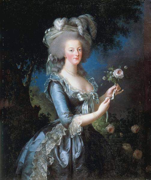 Marie-Antoinette, dit « à la rose », 1783,  Élisabeth Vigée-Lebrun 