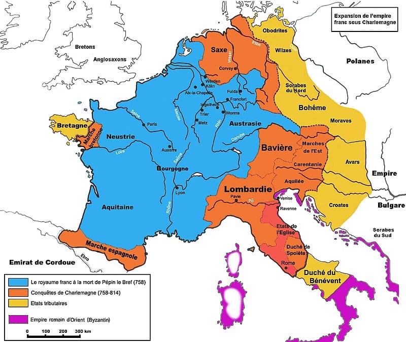Expansion de l'empire franc sous Charlemagne