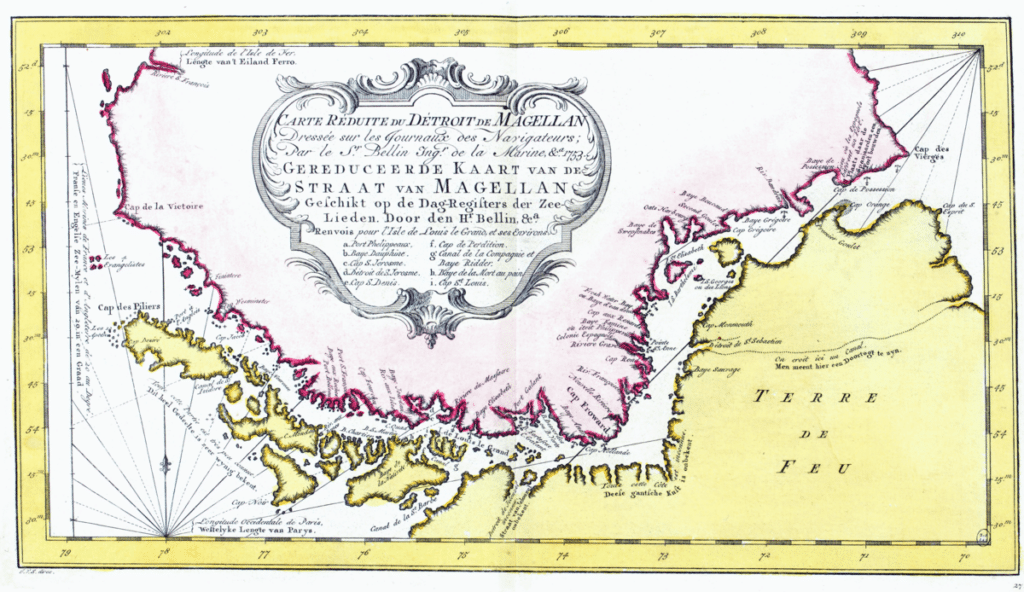 Carte du détroit de Magellan (1773)