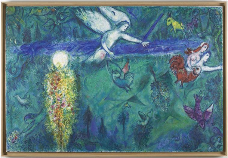 Adam et Eve chassés du paradis par Marc Chagall
