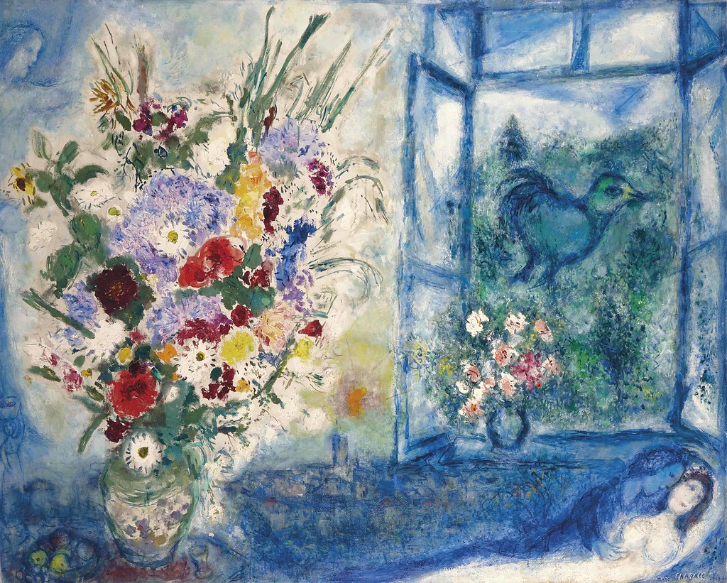 Bouquet près de la fenêtre par Marc Chagall