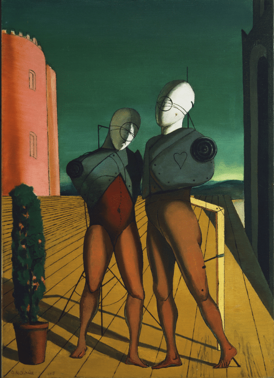 Giorgio de Chirico, Le Duo, 1914-1915, huile sur toile, 81.9 x 59 cm. James Thrall Soby Bequest © 2022 Artists Rights Society (ARS), New York / SIAE, Rome