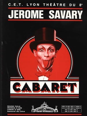 Affiche de Cabaret de Jérôme Savary au théâtre Petruzzelli en Italie