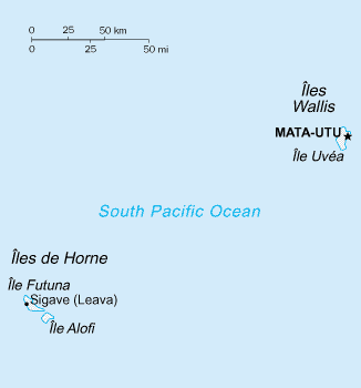 La carte de Wallis et Futuna