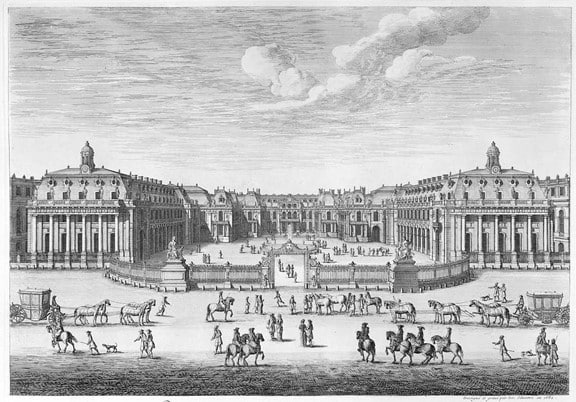 Un des châteaux qui a fait l'Histoire de France : Le château de Versailles en 1682 © CC