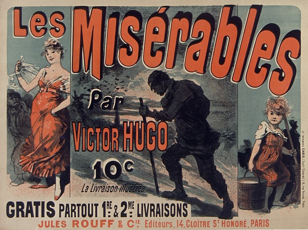 Les Misérables, affiche publicitaire de Jules Chéret 