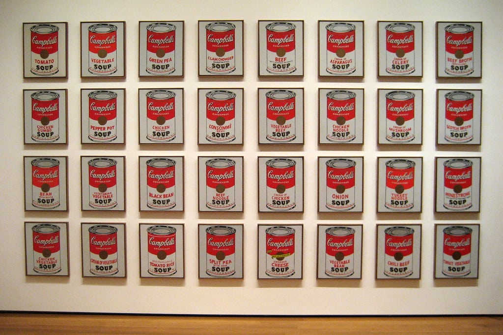 Art et polémiques : 32 boîtes de soupe Campbell, Andy Warhol, Flickr