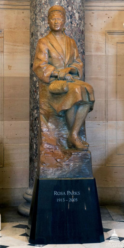 La statue de Rosa Parks dans le National Statuary Hall, célébrant les « plus honorables citoyens ».