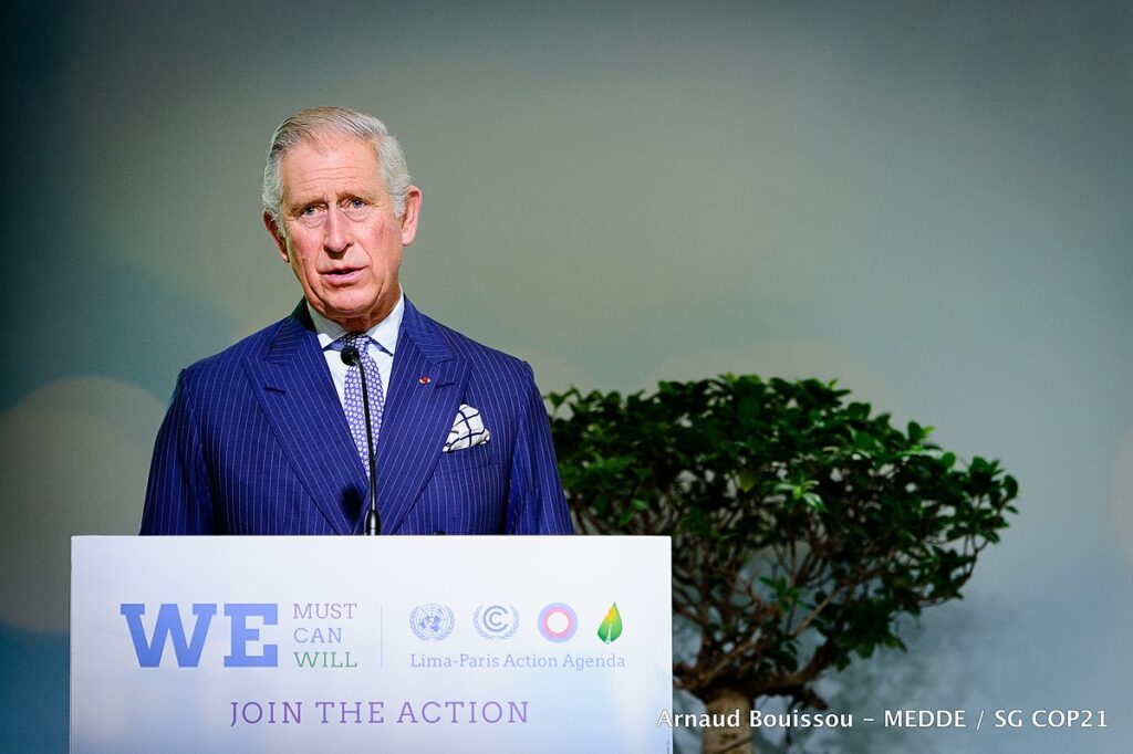 Le prince Charles prenant la parole à la COP 21, en 2015 / © Arnaud Bouissou / Wikimedia Commons