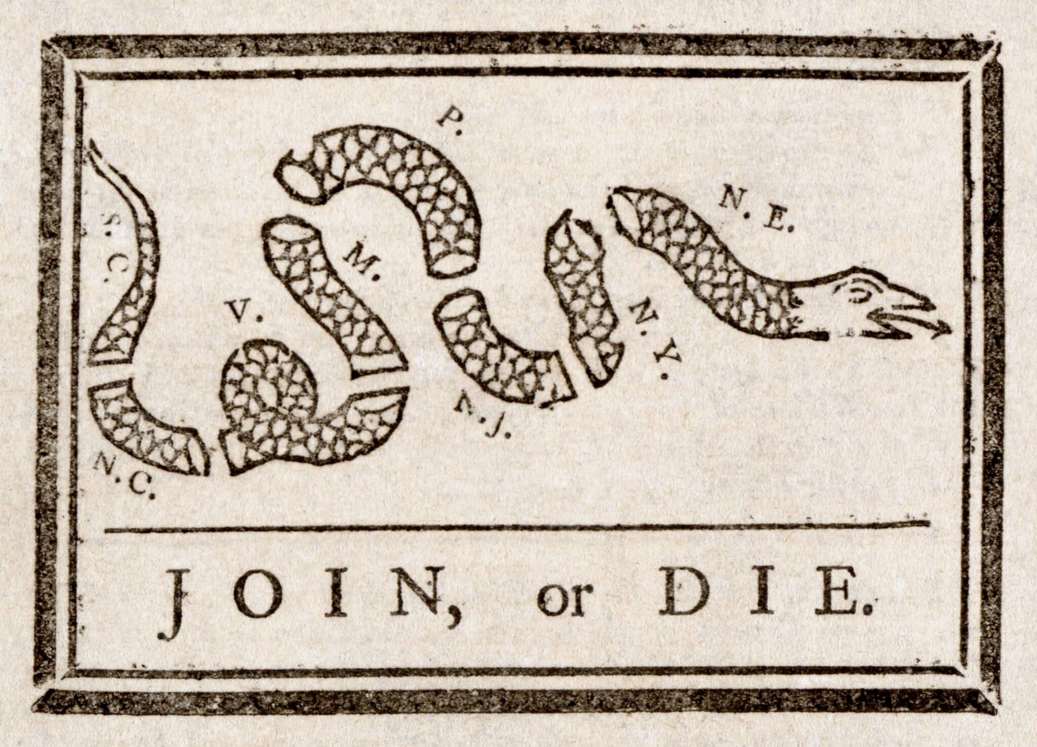 9 mai 1754 : « Join or die », la première caricature politique de Benjamin Franklin