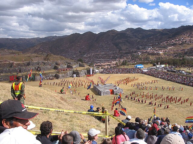 Durant la fête à Cusco