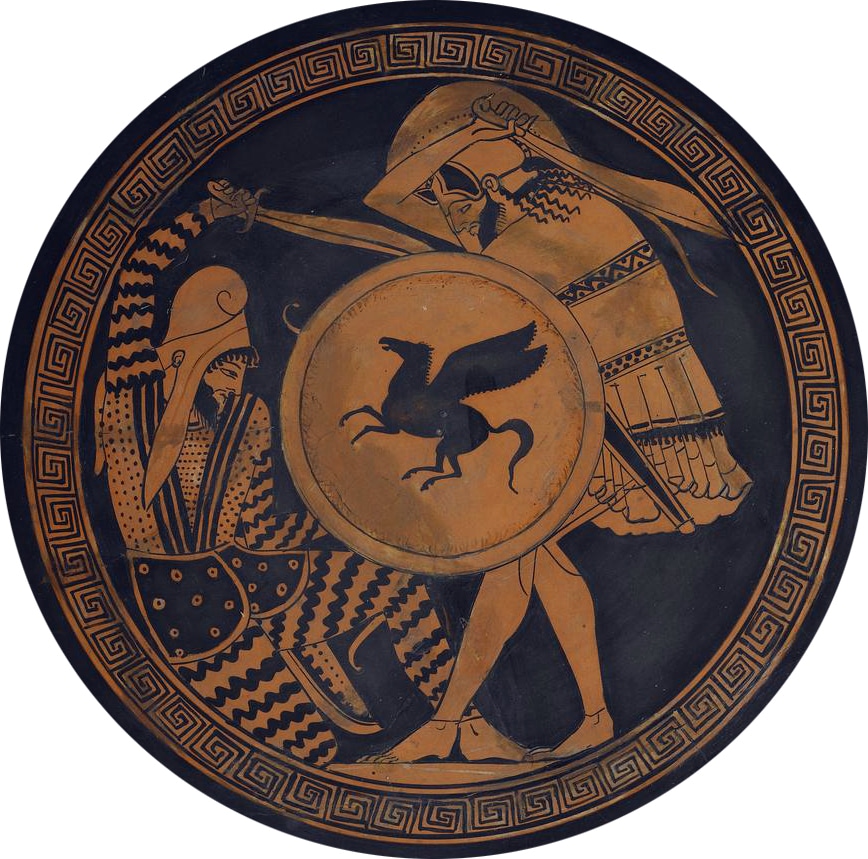 Hoplite grec (à droite) et soldat perse (à gauche)