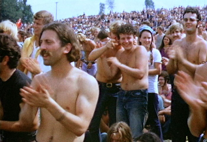 La foule lors du festival de Woodstock