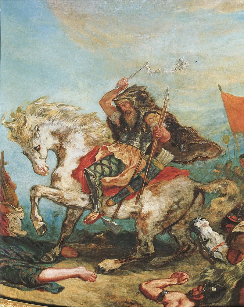 Cultureasy – Sur les traces de Attila – Attila roi des Huns, Eugène Delacroix, 1847 - Source : Wikimédia Commons 
