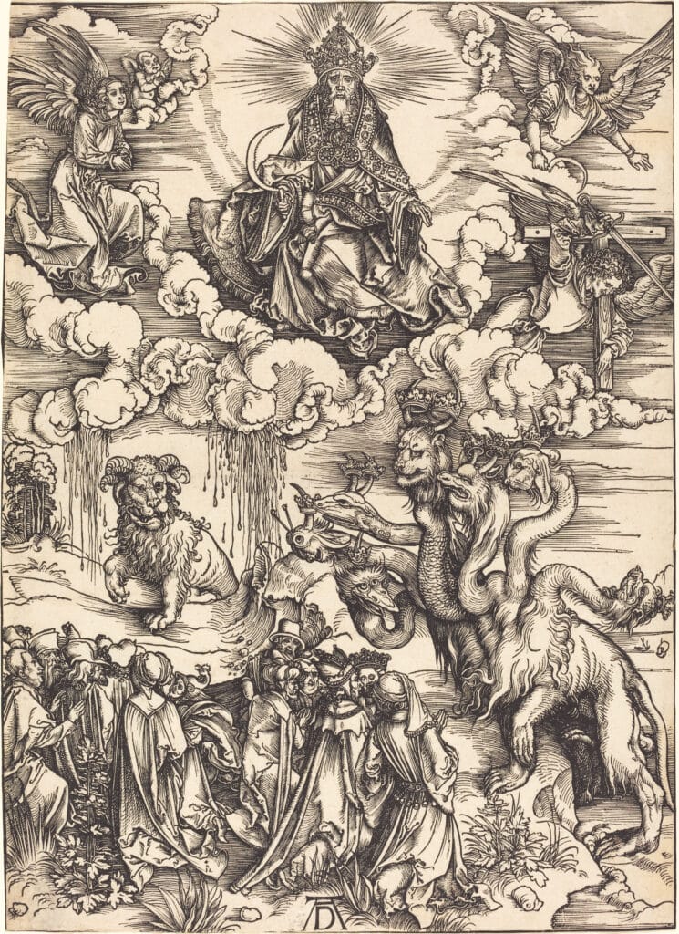 Gravure de l’Apocalypse de saint Jean par Albrecht Dürer, Wikimedia Commons