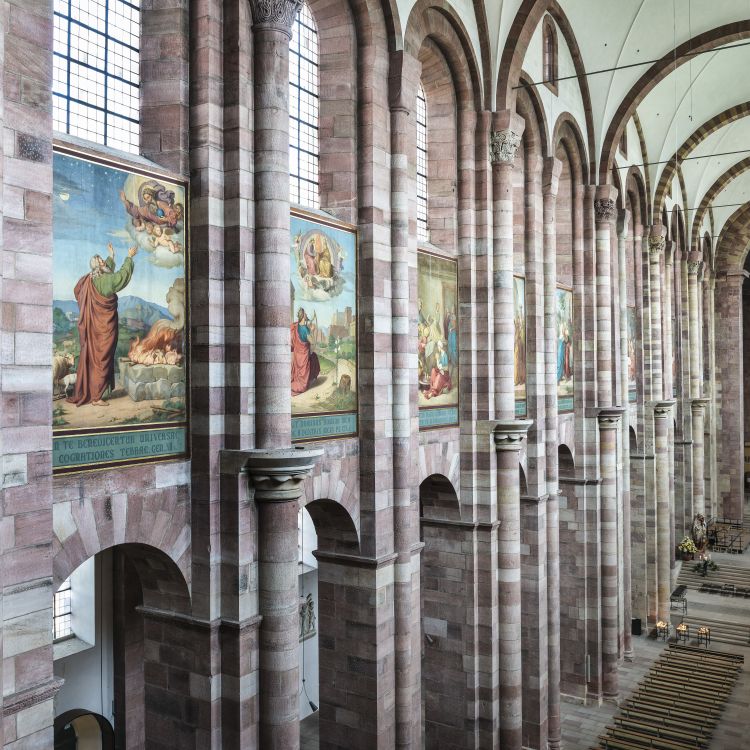 Speyer : intérieur de la cathédrale de Spire, UNESCO Weltkulturerbe ©Lookphotos (Günther Bayerl)