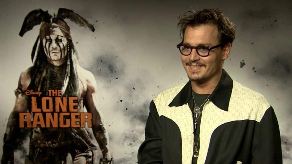 Image tirée d'une interview de Johnny Depp en marge de la sortie du film Lone Ranger