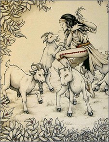 Kaldi et ses chèvres, un berger d’Abyssinie
