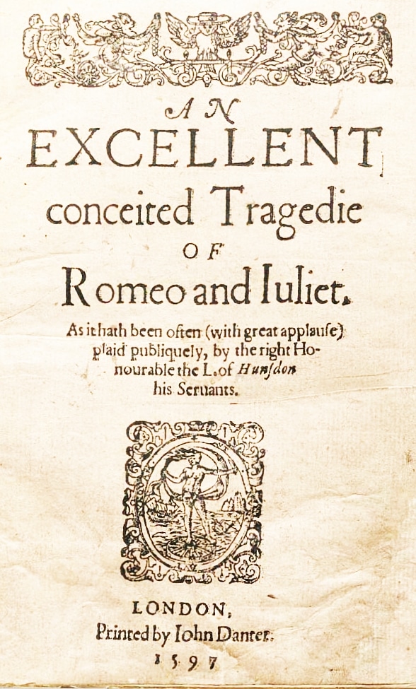Première édition de Roméo et Juliette, 1597 © DR