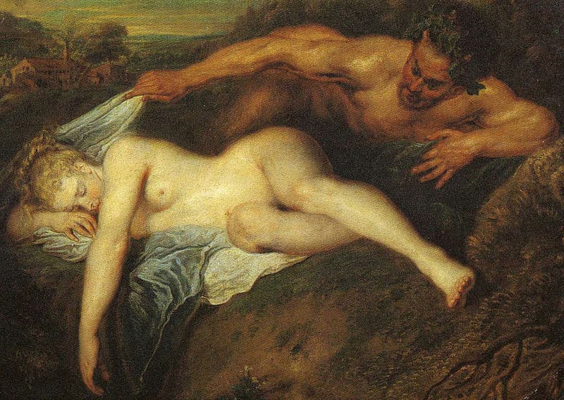 Nymphe et satyre, dit parfois Jupiter et Antiope, Antoine Watteau, 1715-1716, CC – DR Musée du Louvre
Sur l’édition de poche, la couverture est celle de ce tableau