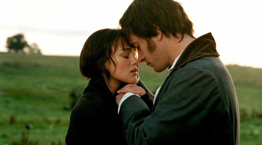 Elizabeth (Keira Knightley) et M. Darcy (Matthew Macfadyen) dans le film Orgueils et préjugés de 2005