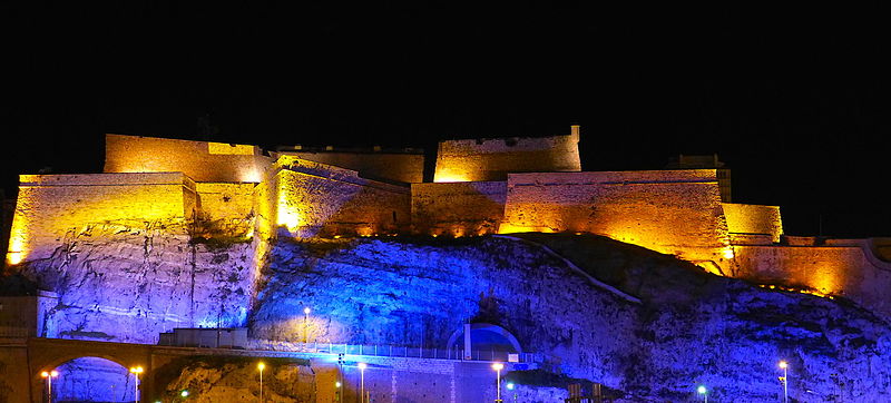 Fort Saint-Nicolas la nuit. Marseille, Bouche du Rhône, France / photo par AEMohr