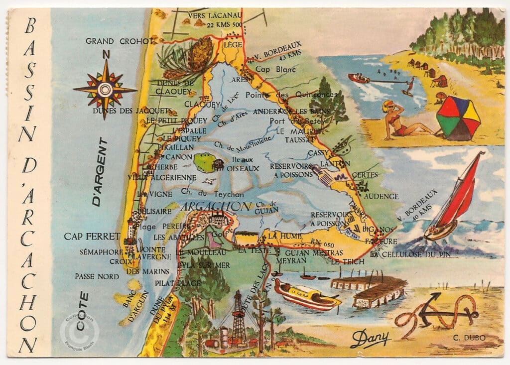 Carte du bassin d'Arcachon (1972)